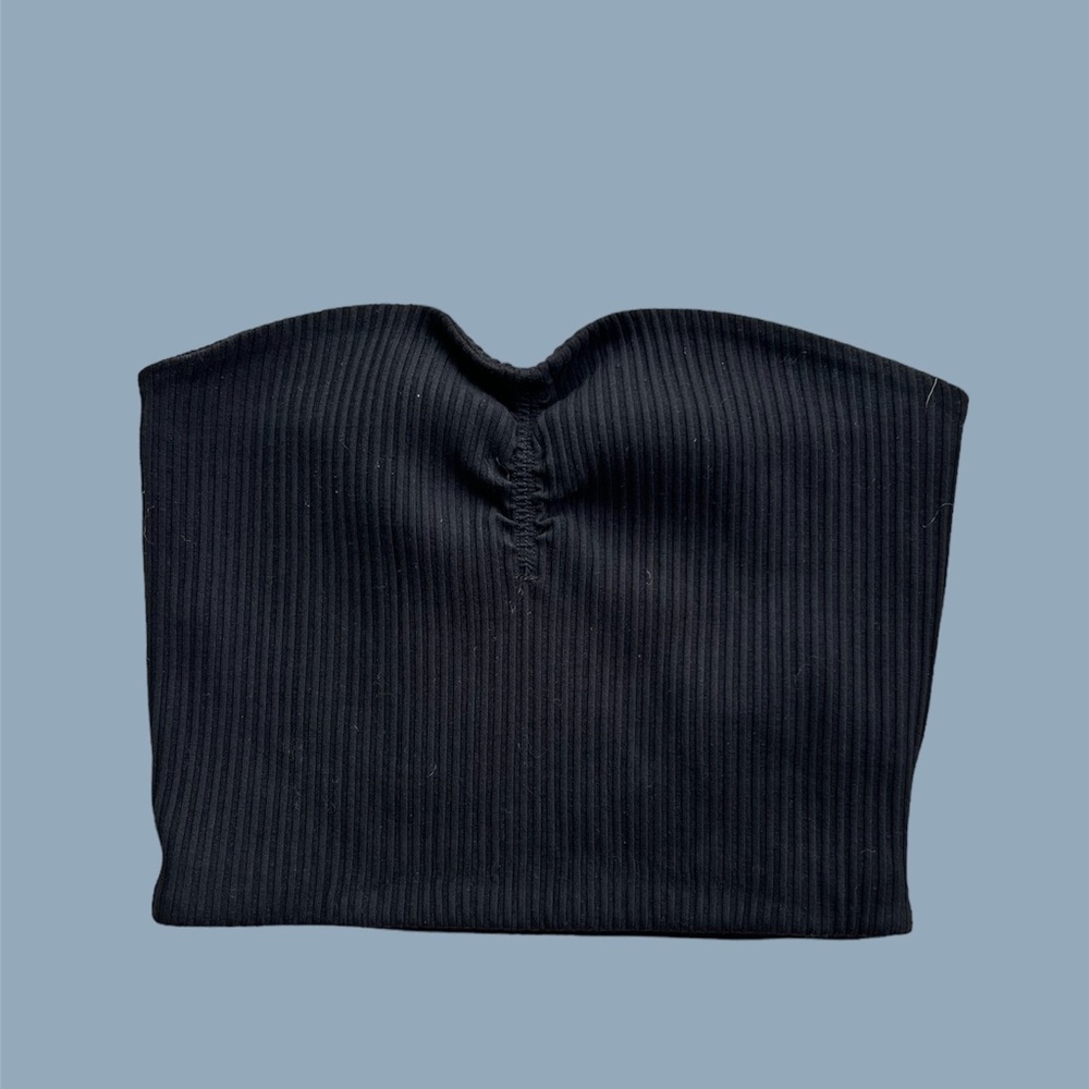 BANDEAU CROP TOP - WILFRE BLACK